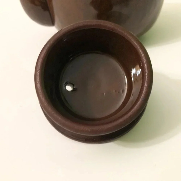 Vintage  Sudlows Burslem Ceramic Striped Teapot Made in England Small Chip - Picture 13 of 16